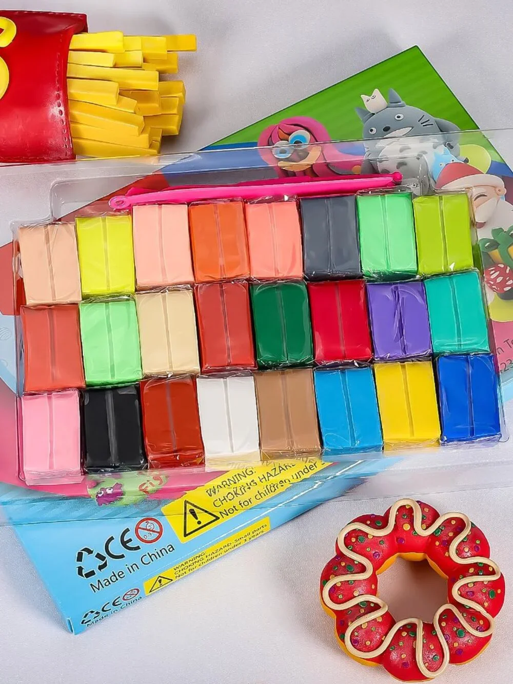 CiaraQ Polymer Clay Kit, Mini Modeling Clay Set for Kids/Beginners/Artist, 24 Co